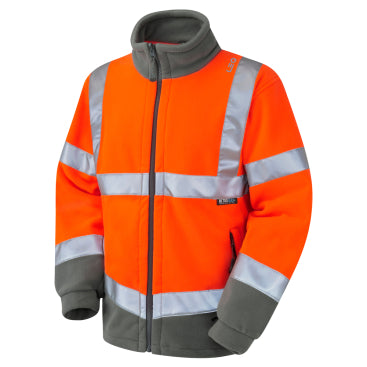 LEO F01 Hartland - Hi-Vis Ecoviz Rail Spec Fleece Jacket