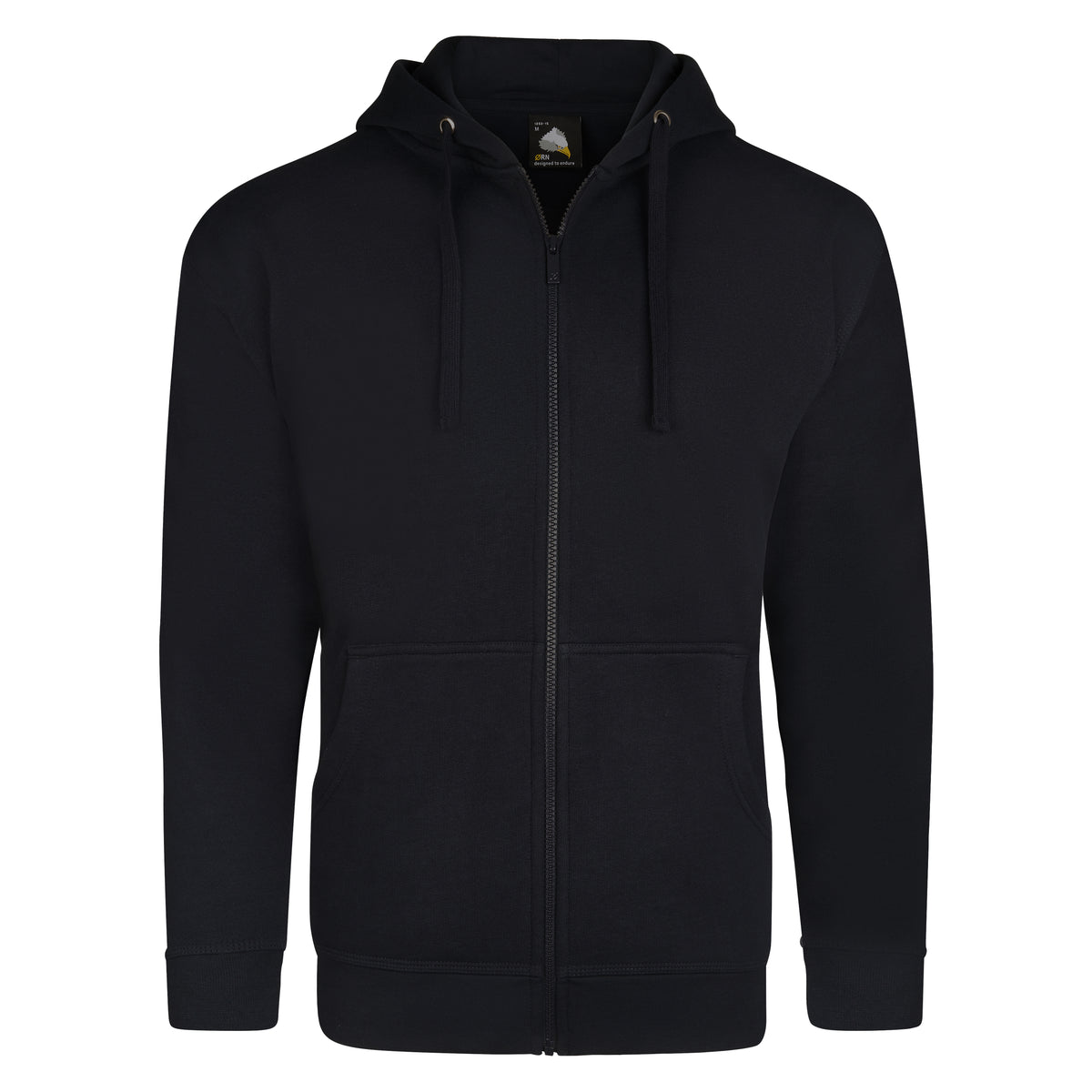 ORN 1282 Macaw Zipped Hoodie – Black