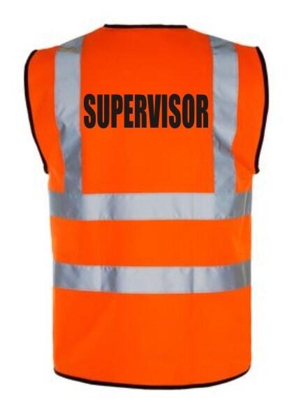Hi-Vis Supervisor Vest — Orange