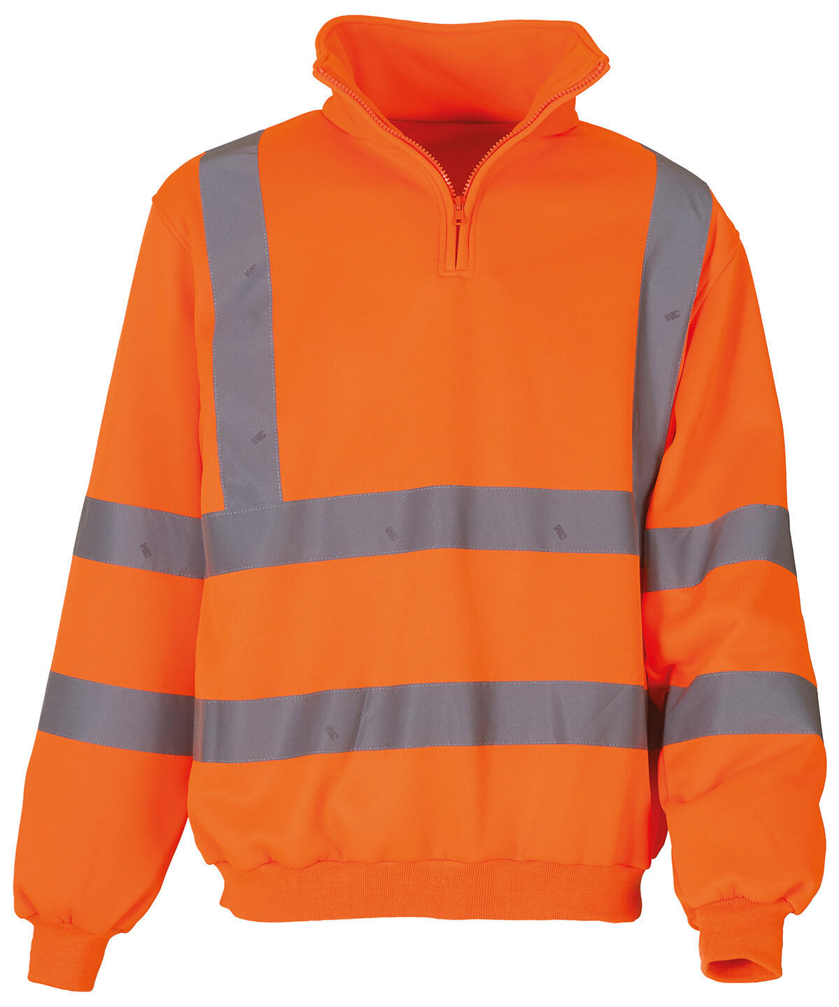 YOKO YK031 - HI-VIS 1/4 ZIP SWEATSHIRT — Orange