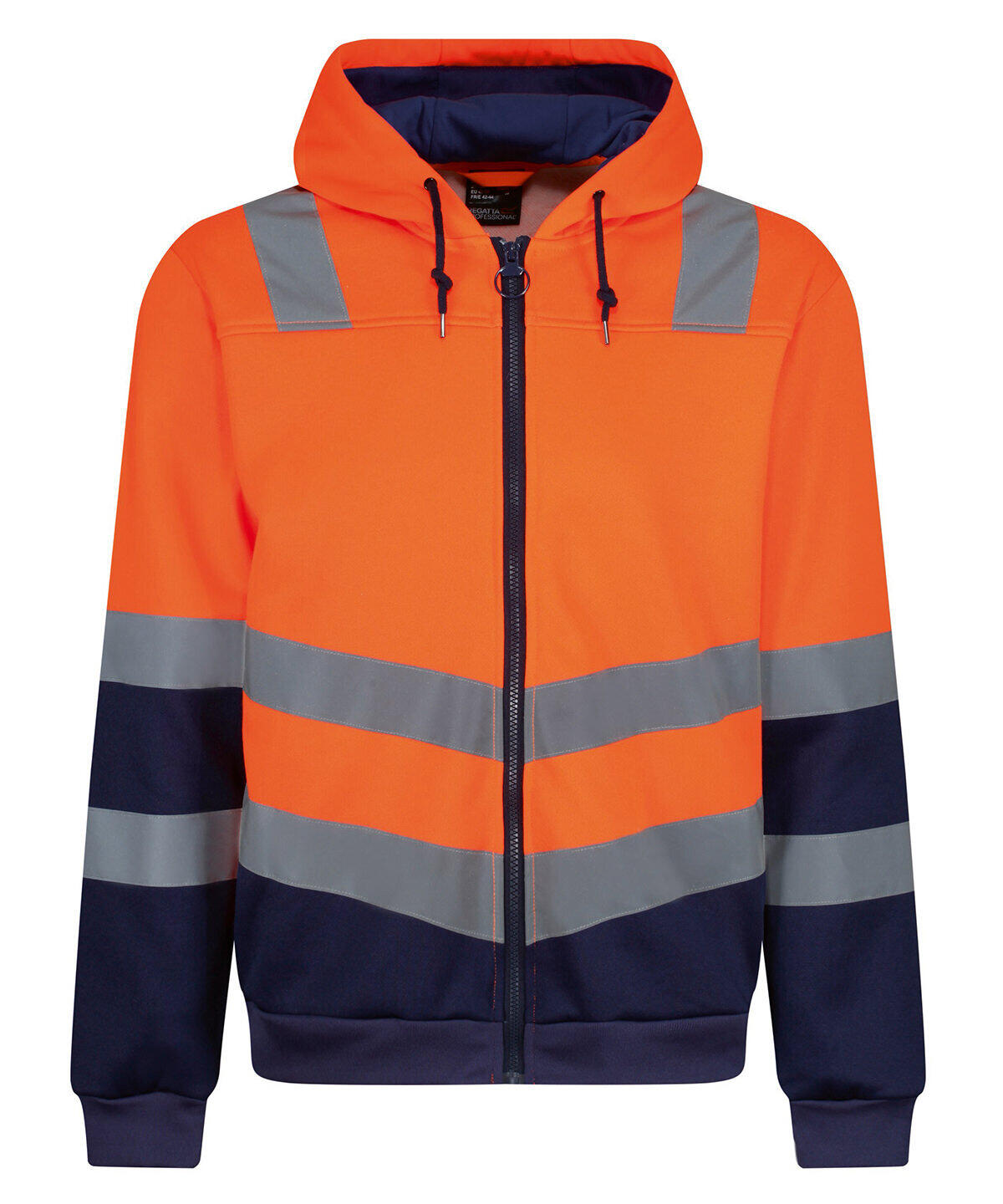 REGATTA TRF625 Pro Hi-Vis Full zip- Hooded Sweatshirt — Orange