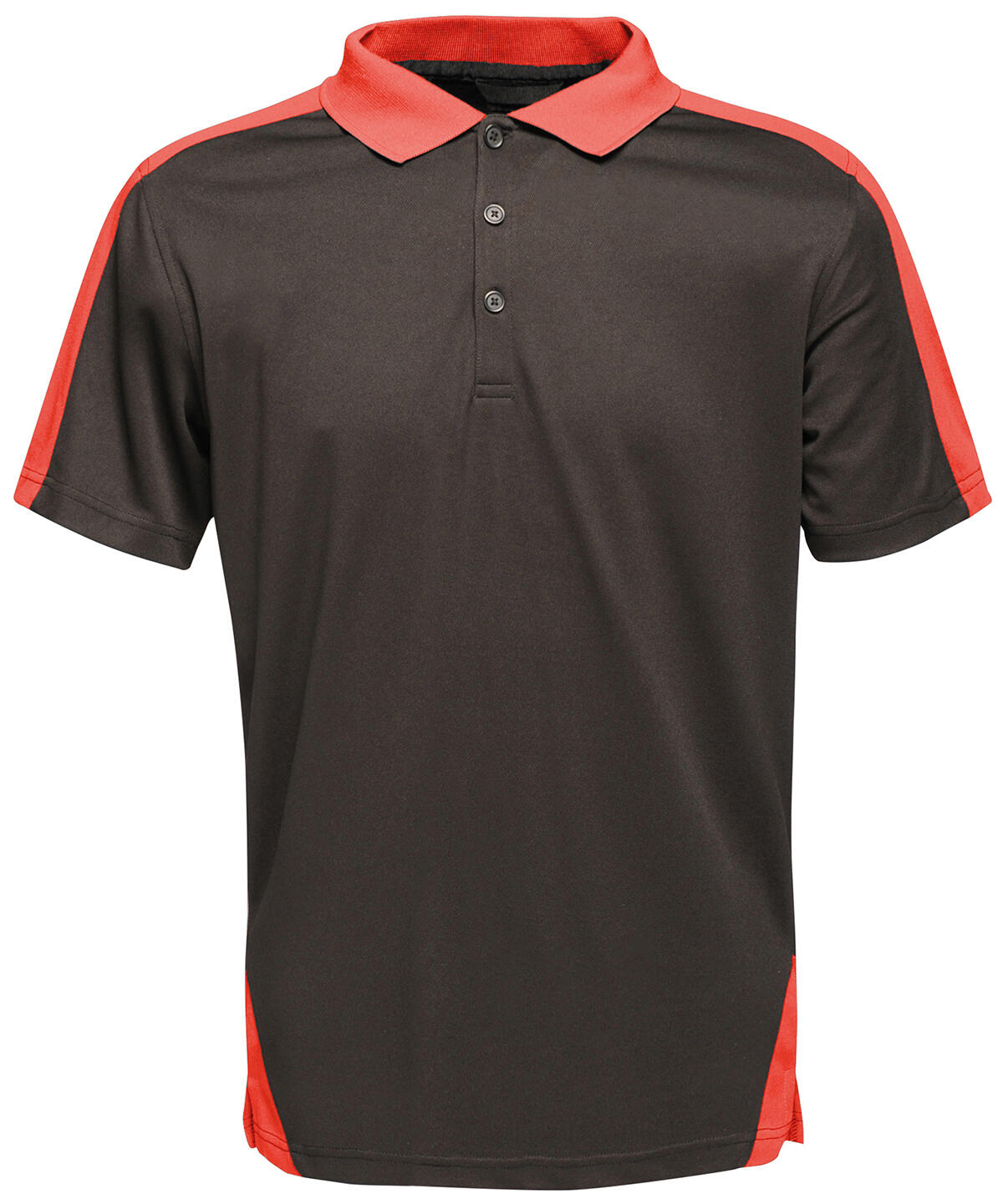 REGATTA TRS174 - CONTRAST WICKING POLO — Black / Red