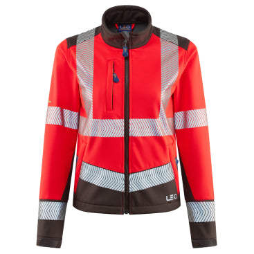 LEO SJL02 Pennywell - Hi-Vis Ecoviz Performance+ Womens Softshell Jacket