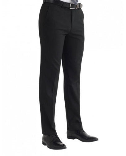 Brook Taverner 8845 Monaco – Tailored Fit Trouser — Black