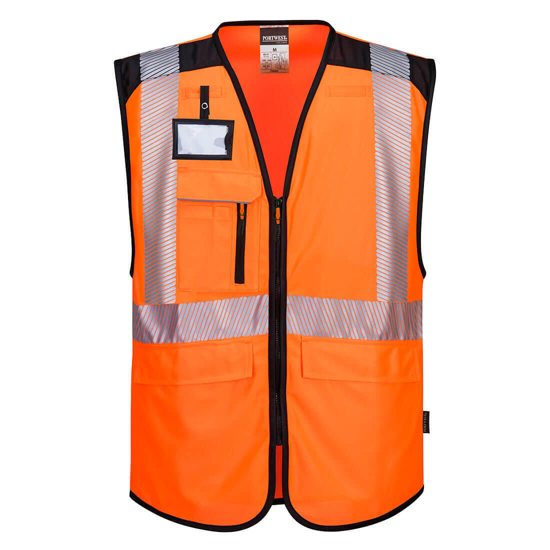 Portwest PW309 - Hi-Vis Executive Vest — Orange / Black