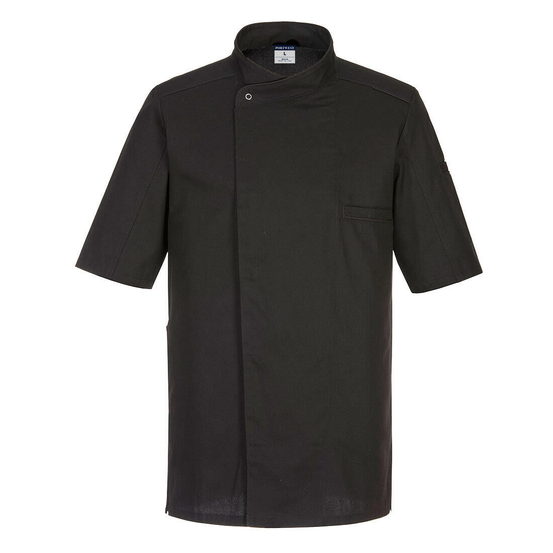 Portwest C735 - Portwest Surrey Chefs Jacket S/S — Black