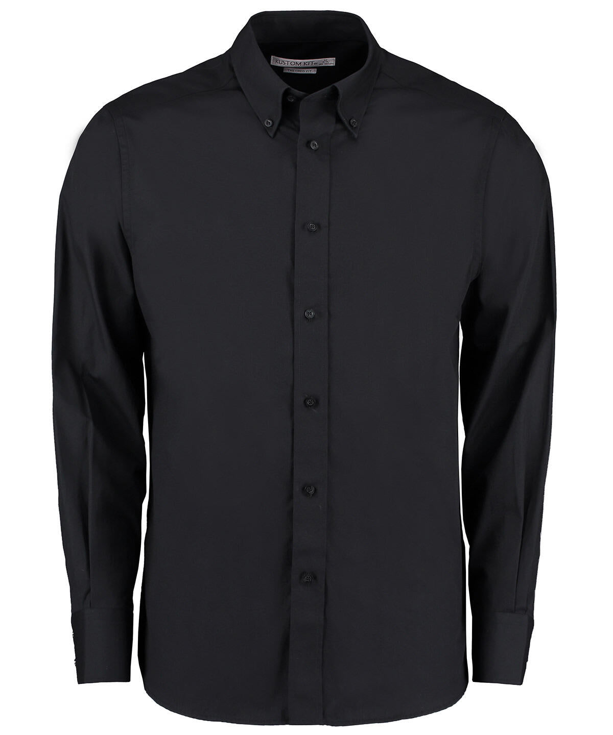 Kustom Kit KK386 City Business - Long Sleeved Tailored Fit Shirt — Black