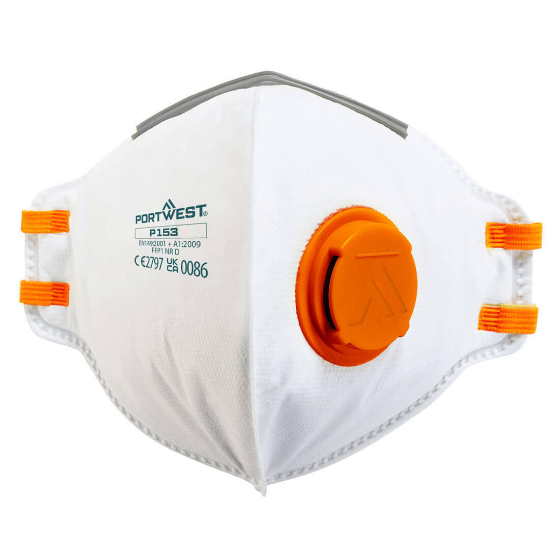 Portwest P153 - FFP1 Valved Dolomite Fold Flat Respirator (Pk20)