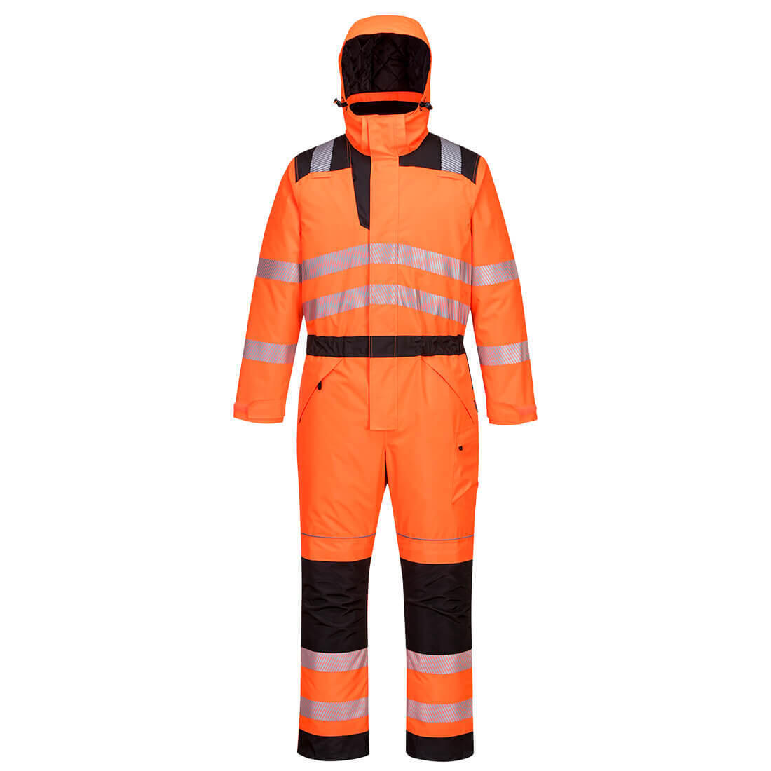 Portwest PW352 - Hi-Vis Winter Coverall — Orange / Black