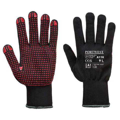Portwest A110 - Polka Dot Glove — Black