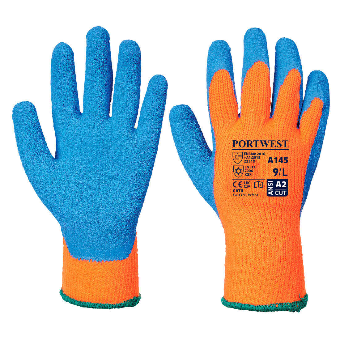 Portwest A145 - Cold Grip Glove — Orange / Blue