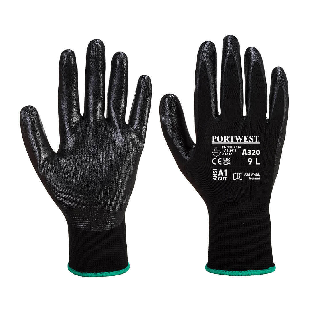 Portwest A320 - Dexti-Grip Glove — Black