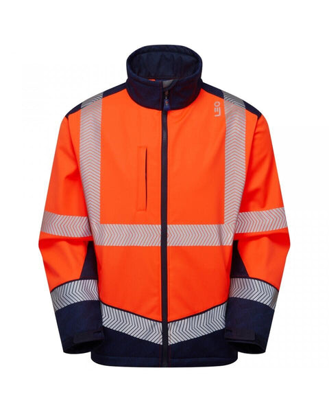 LEO SJ02 Bowden - Hi-Vis Ecoviz Softshell Jacket — Orange