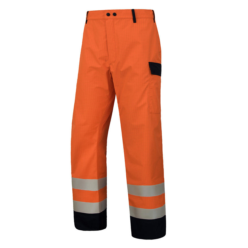 Future Garments TR235 - Hi-Vis Phoenix-FR Waterproof Trousers — Orange / Navy