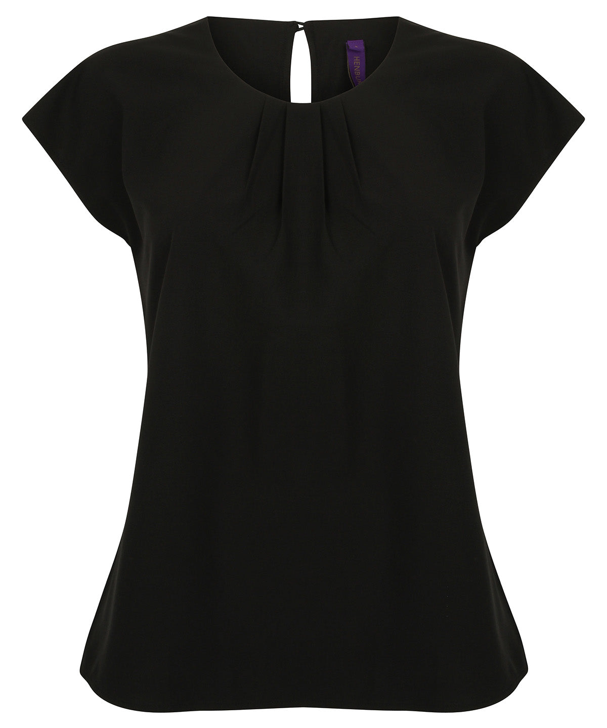 Henbury HB597 Women's pleat front short sleeve blouse