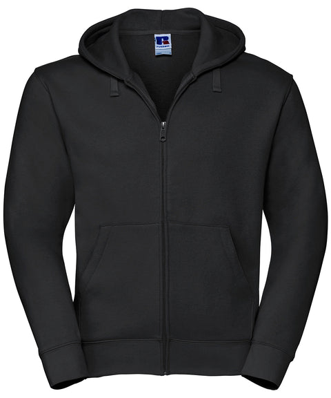 Russell J266M Authentic zipped hooded sweat — Black†