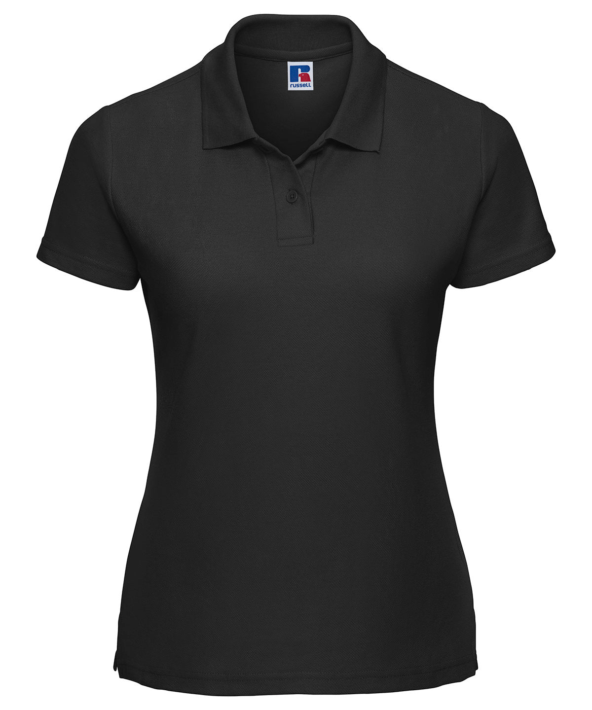Russell J539F Women's classic polycotton polo — Black