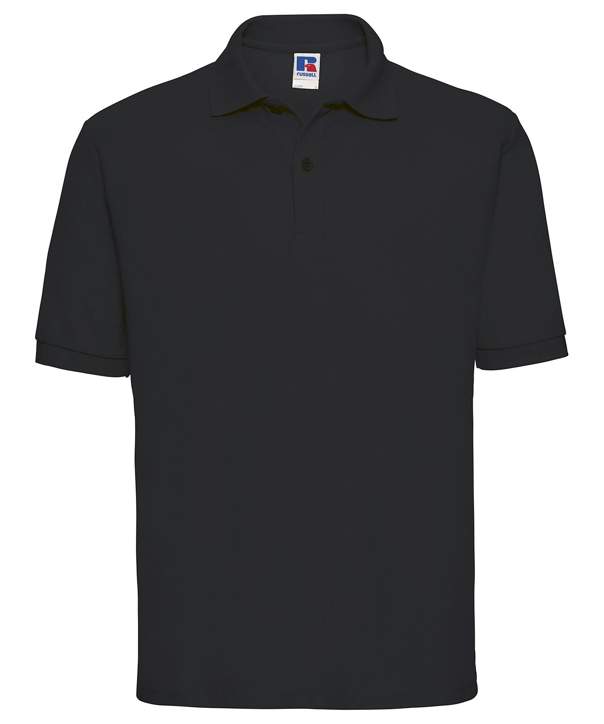 Russell J539M Classic polycotton polo — Black†
