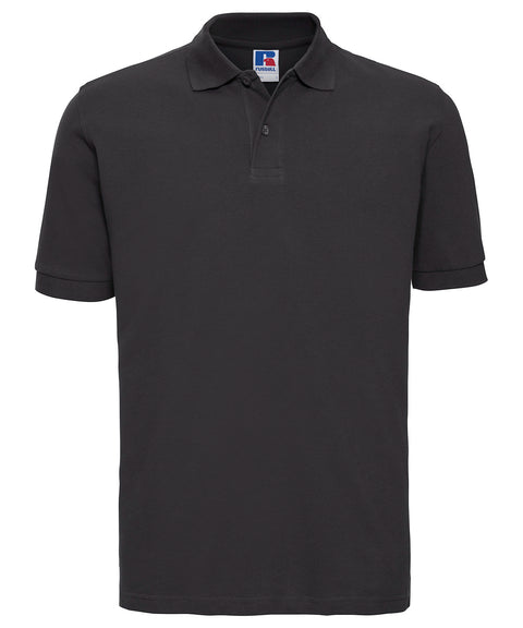 Russell J569M Classic cotton piqué polo — Black