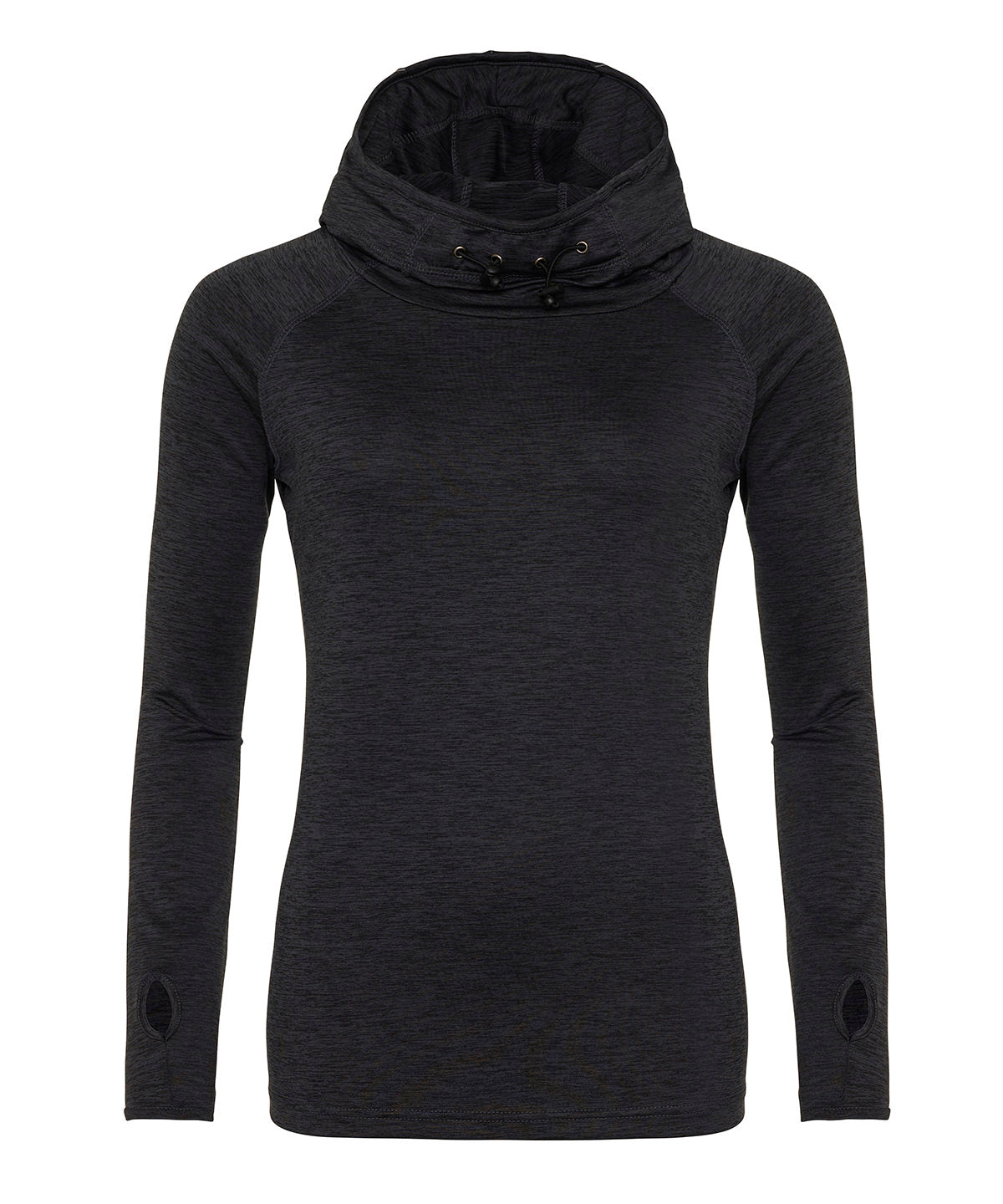 AWDis JC038 Women's cool cowl neck top - Black Slate Melange