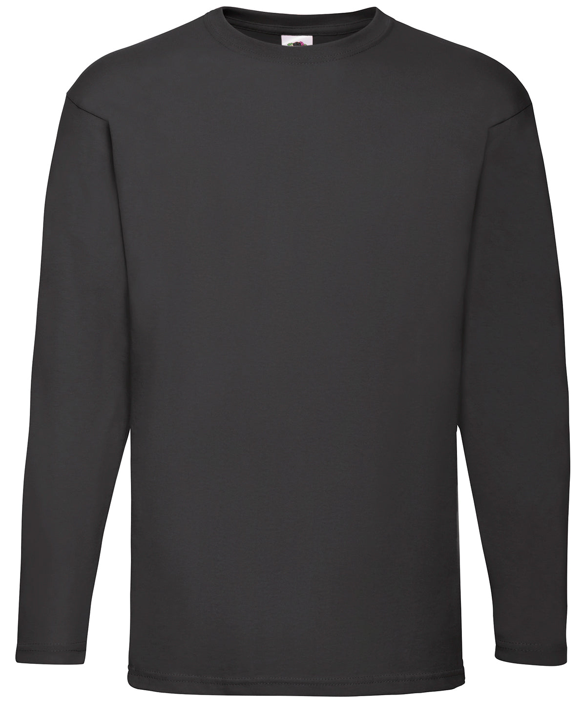 Fruit of the Loom SS032 Valueweight long sleeve T — Black