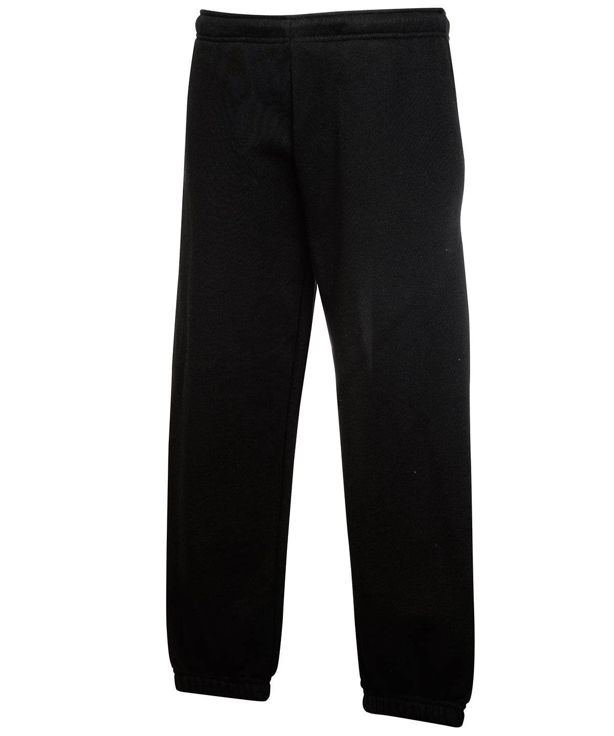 Fruit of the Loom SS323 Kids classic elasticated cuff jog pants — Black