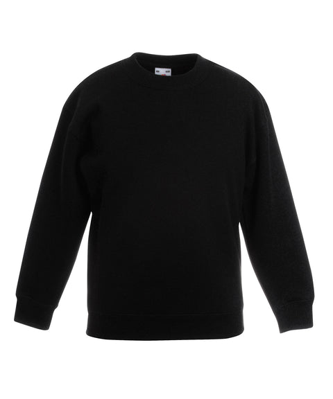 Fruit of the Loom SS801 Kids premium set-in sweatshirt — Black
