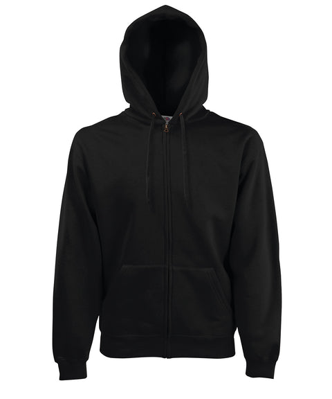 Fruit of the Loom SS822 Premium 70/30 hooded sweatshirt jacket — Black