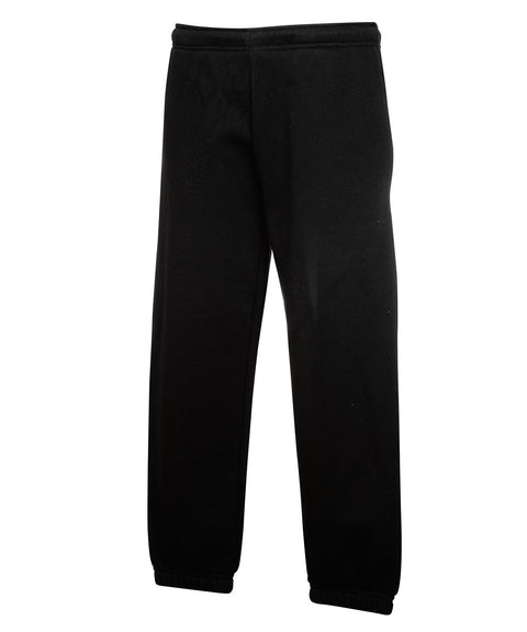 Fruit of the Loom SS823 Kids premium elasticated cuff jog pants — Black
