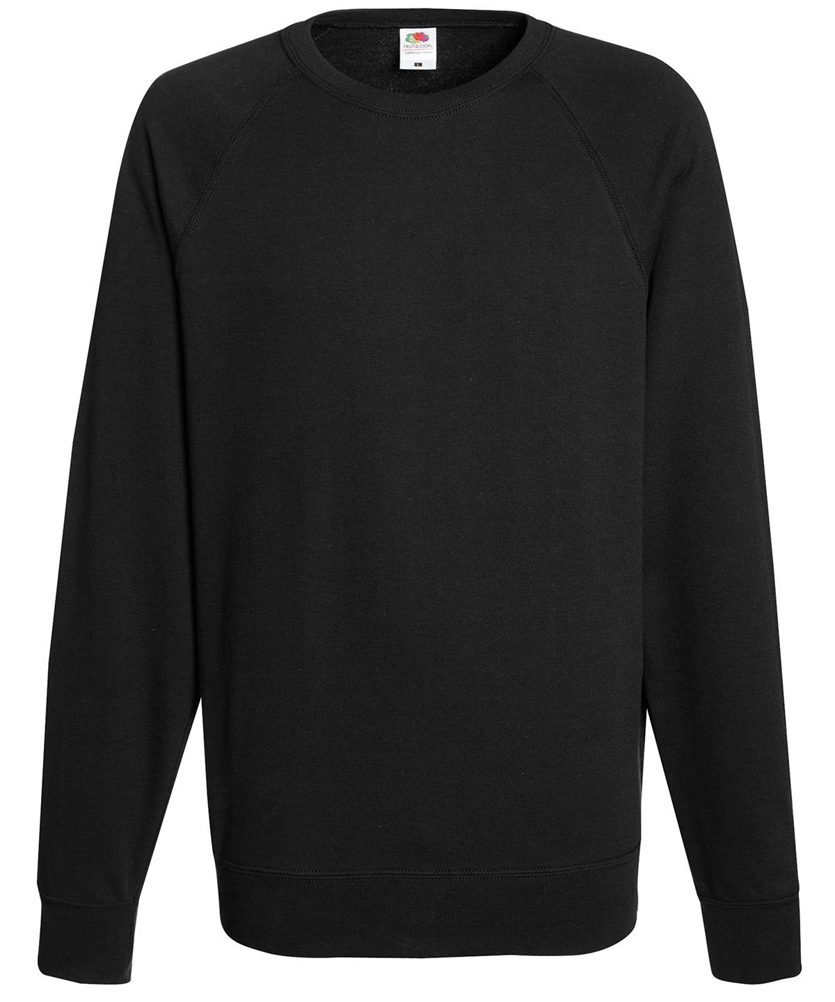 Fruit of the Loom SS970 Lightweight raglan sweatshirt — Black