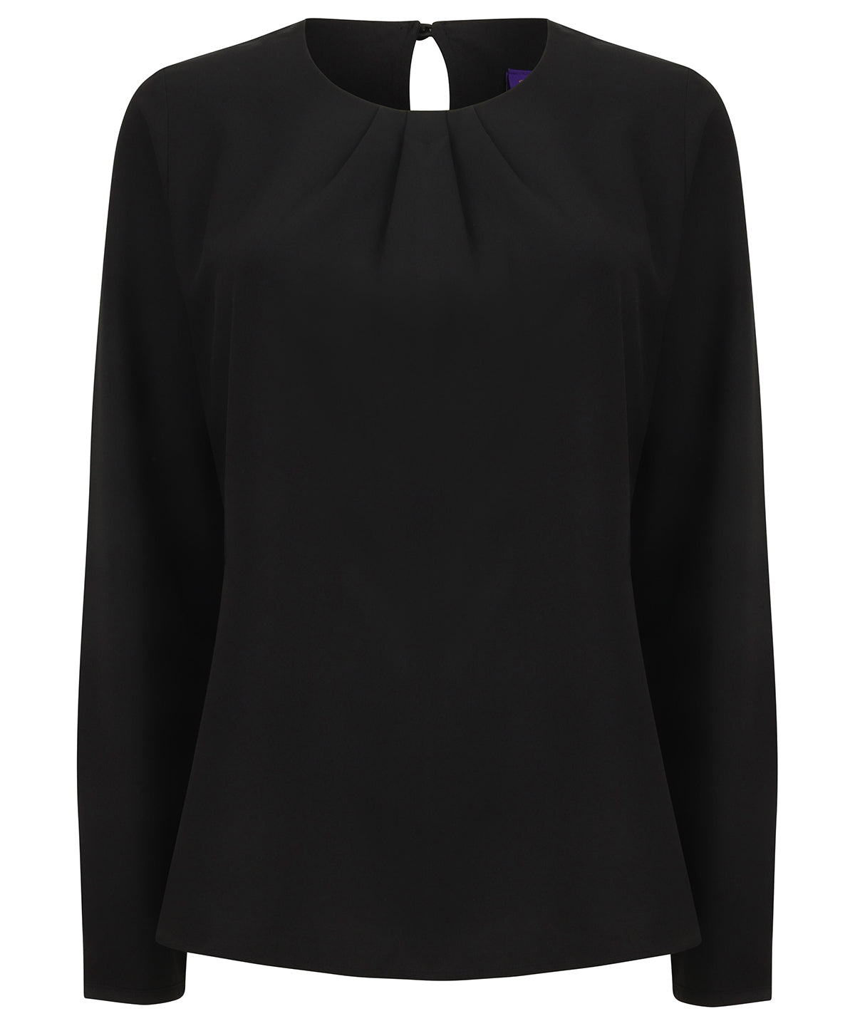 Henbury HB598 Women's pleat front long sleeve blouse