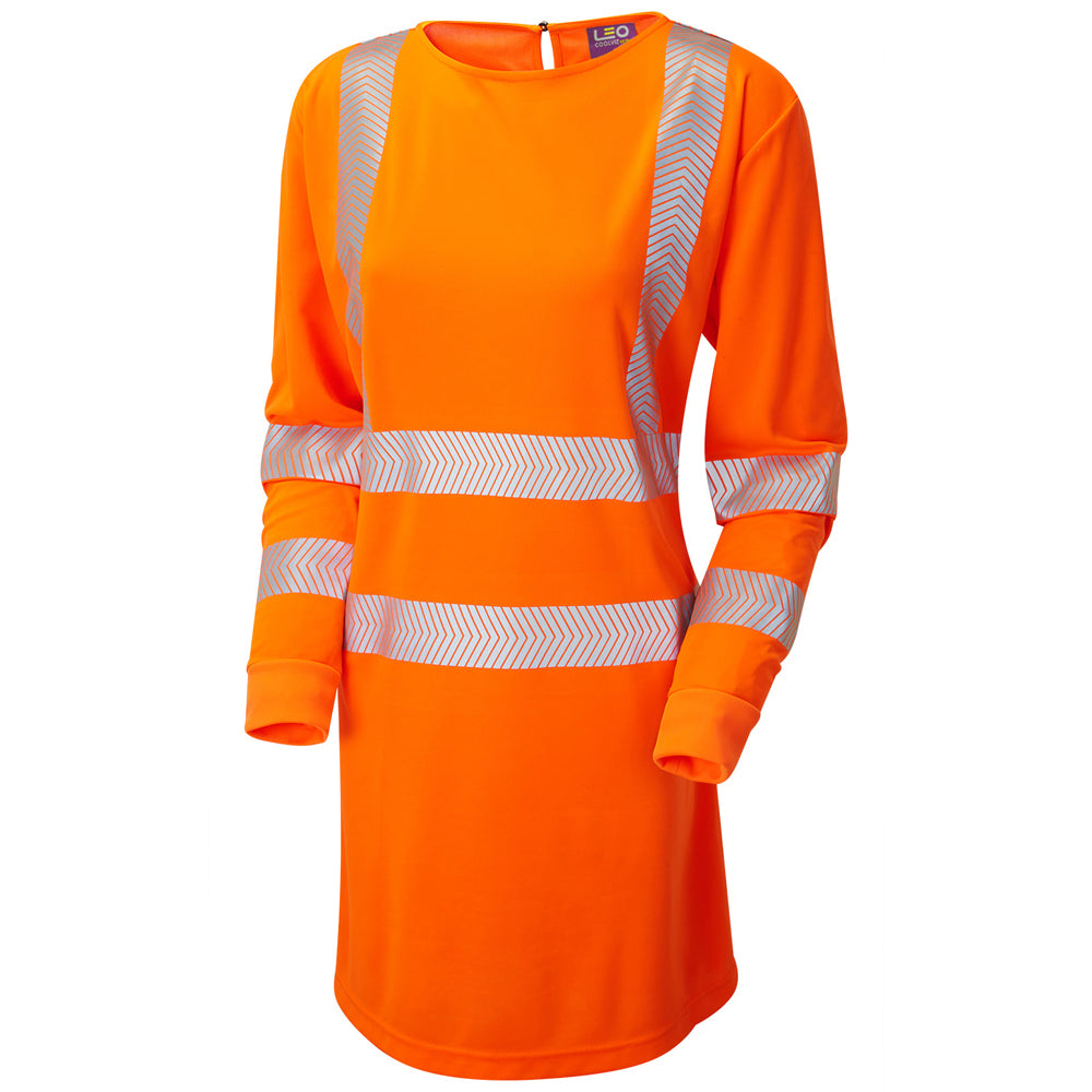 LEO MT01 Lilly - Hi-Vis Ecoviz Performance+ Womens Modesty Tunic — Orange