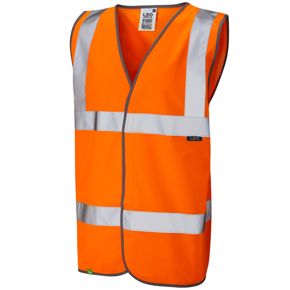 LEO W01 Tarka - Hi-Vis Ecoviz Waistcoat — Orange