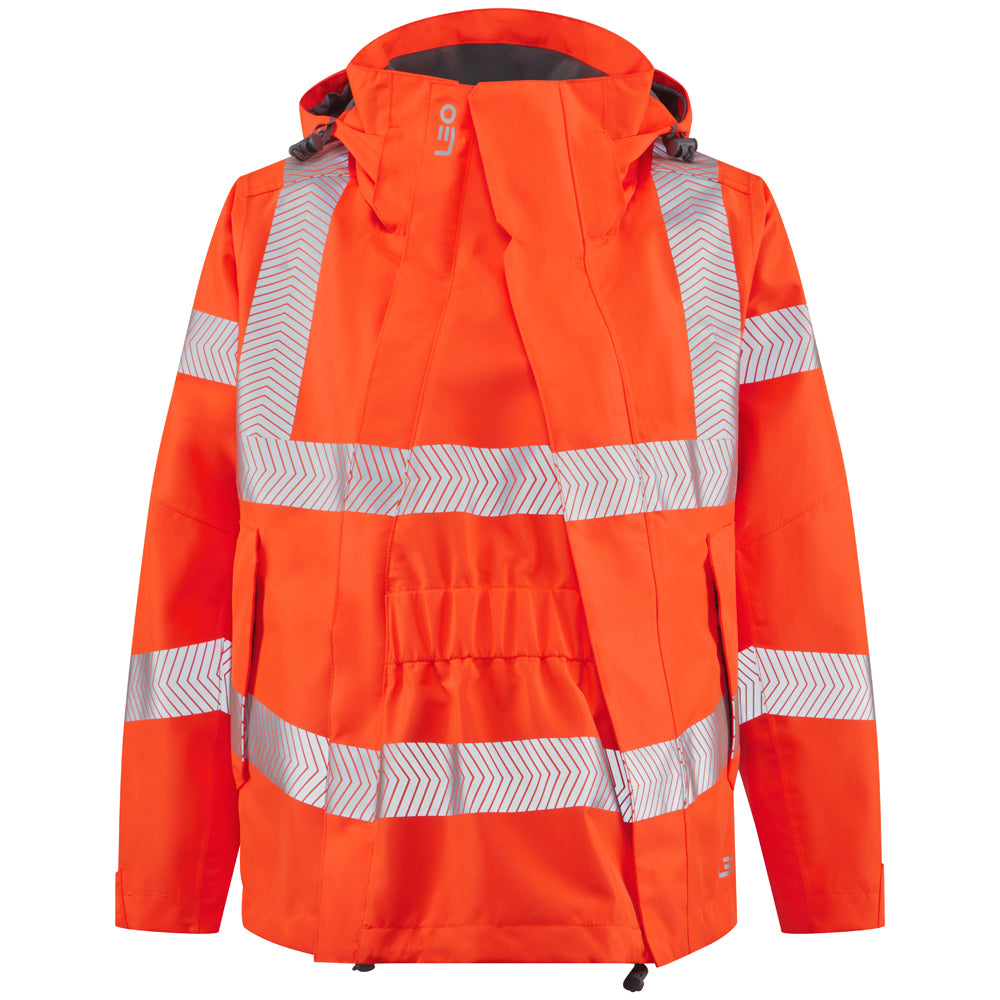 LEO JL04/EX01 Rosemoor - Hi-Vis Womens Jacket with Maternity Expander — Orange