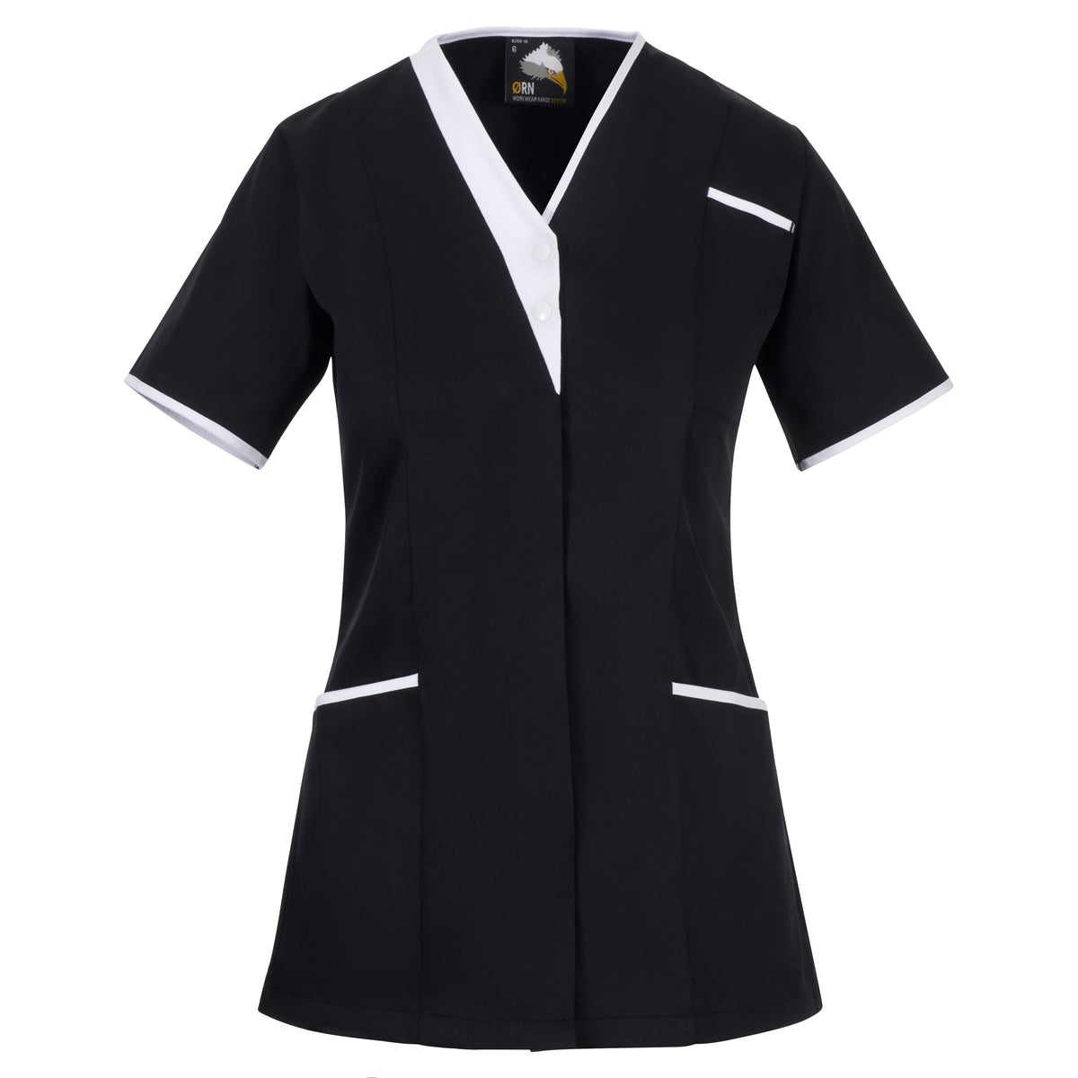 ORN 8200 Tonia V-Neck Tunic – Black - White