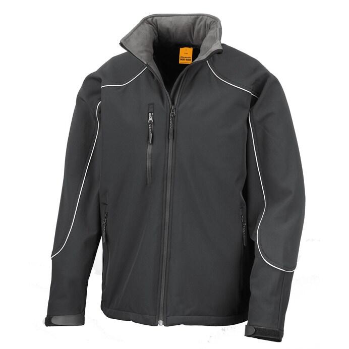 RESULT R118A - HOODED SOFTSHELL JACKET — Black