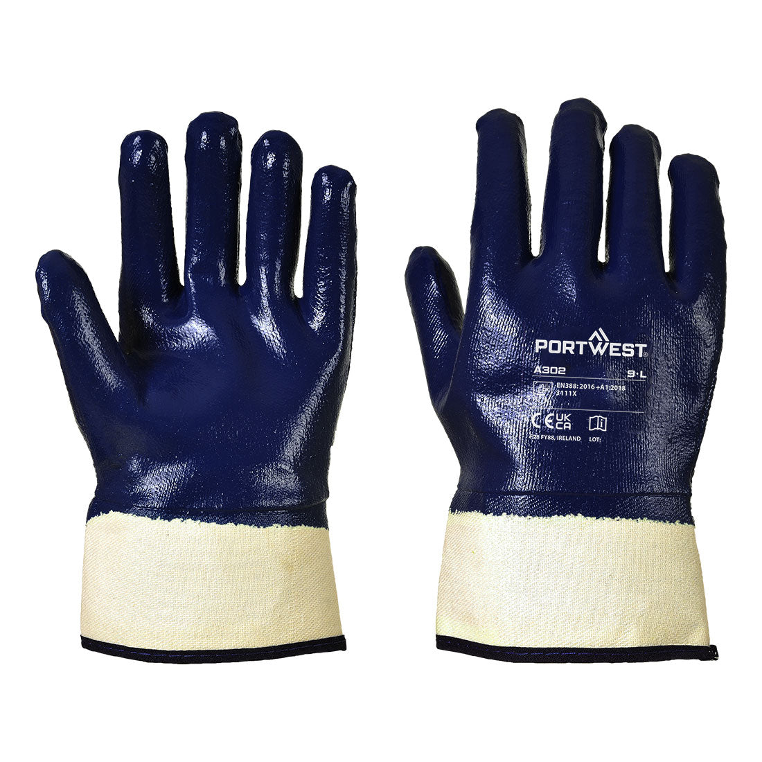 Portwest A302 - Fully Dipped Nitrile Safety Cuff