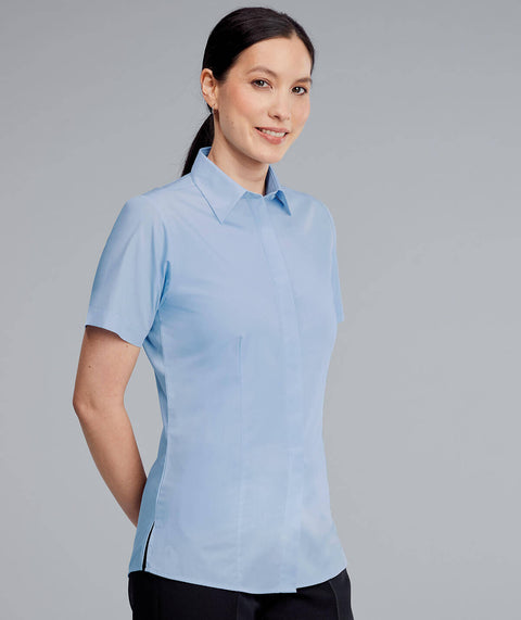 Disley Classic Fly Front — Blue — Short Sleeve