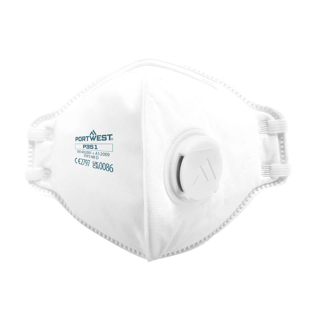 Portwest P351 - FFP3 Valved Dolomite Fold Flat Respirator (Pk20)