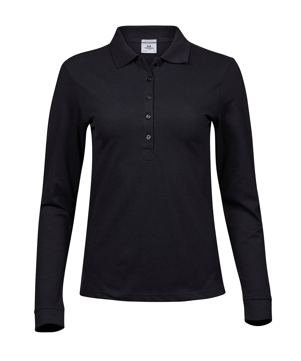 TEE JAYS TJ029 Women’s luxury stretch long sleeve polo (146) - Black
