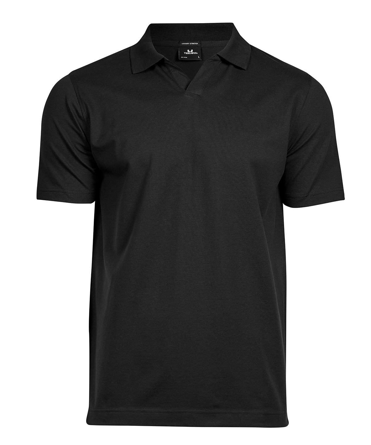 TEE JAYS TJ031 Luxury stretch v-neck polo (1404) - Black