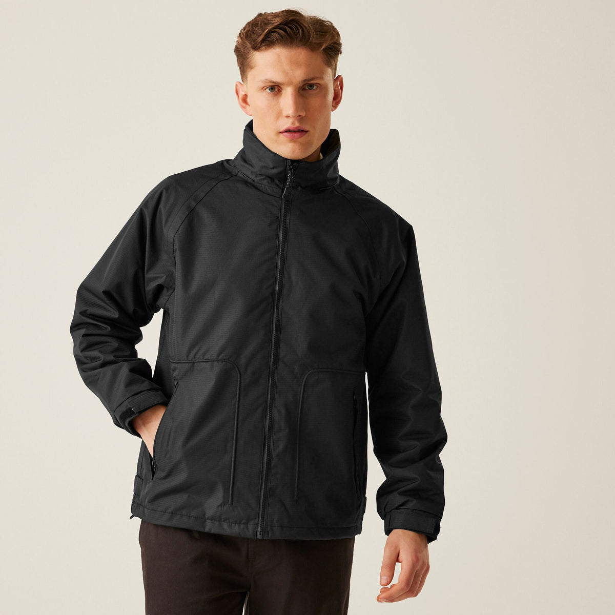 Regatta TRA301 Hudson - Fleece Lined Jacket — Black