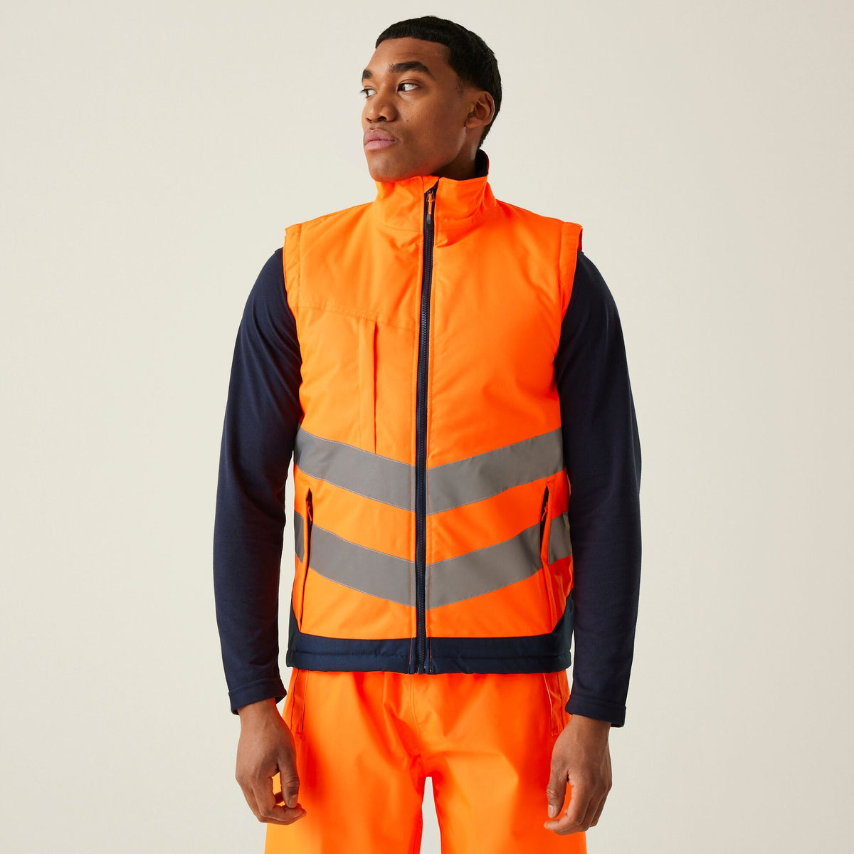 REGATTA TRA840 Pro Hi-Vis - Bodywarmer — Orange / Navy