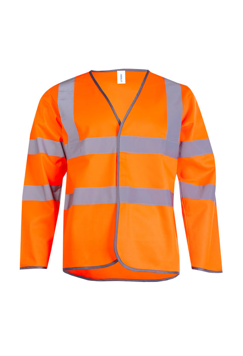 Uneek UC802 - Long Sleeve Hi Vis Safety Waistcoat – Orange