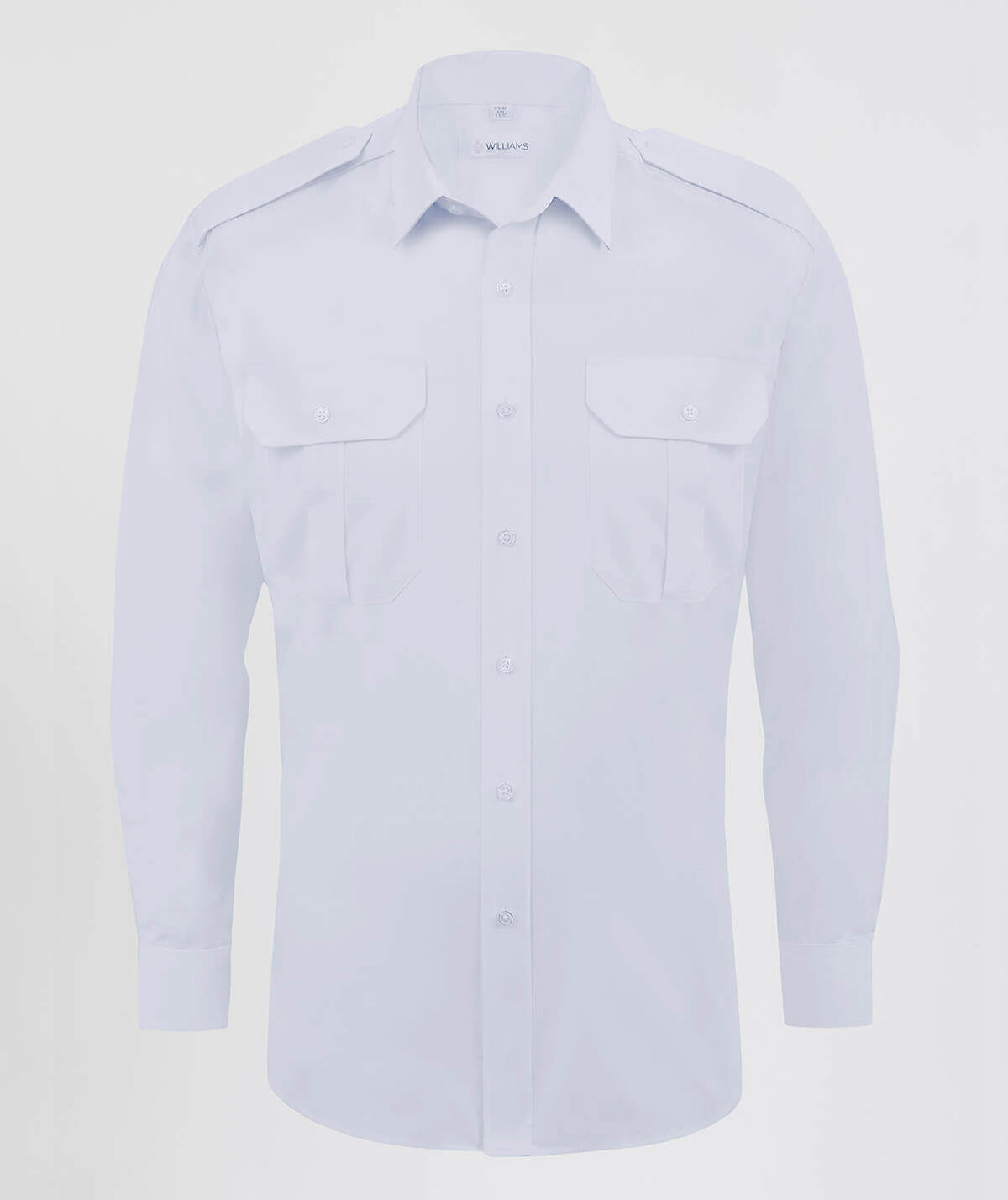 Disley Mens Premium Pilot — White — Long Sleeve