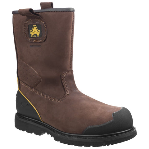 Amblers Safety FS223 Goodyear Welted Waterproof Pull on Industrial Safety Boot — Brown