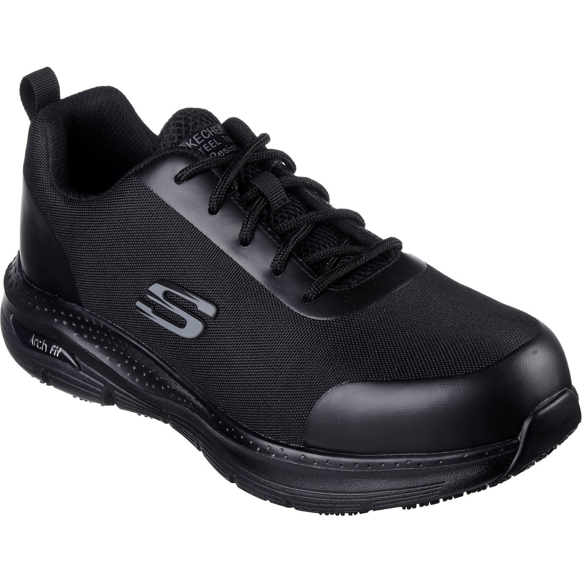 Skechers Workwear Arch Fit SR Ringstap Safety Trainer — Black