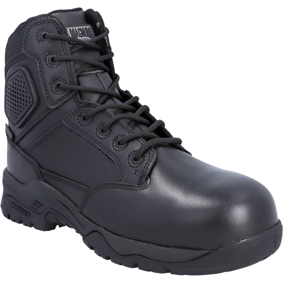 Magnum Strike Force 6.0 Side-Zip CT CP WP Uniform Safety Boot — Black