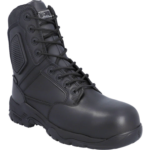 Magnum Strike Force 8.0 Side-Zip CT CP WP Uniform Safety Boot — Black