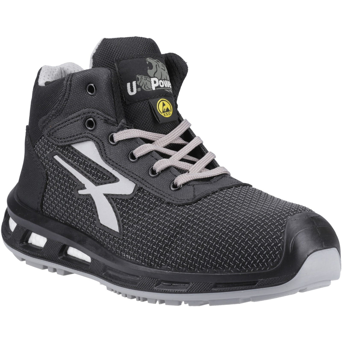 U-Power Stego Redlion Safety Shoe — Black
